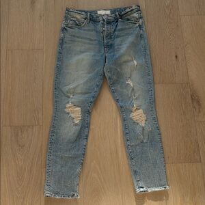 MOTHER Superior the Super Stunner Ankle light blue 
Color Say Amen, again!